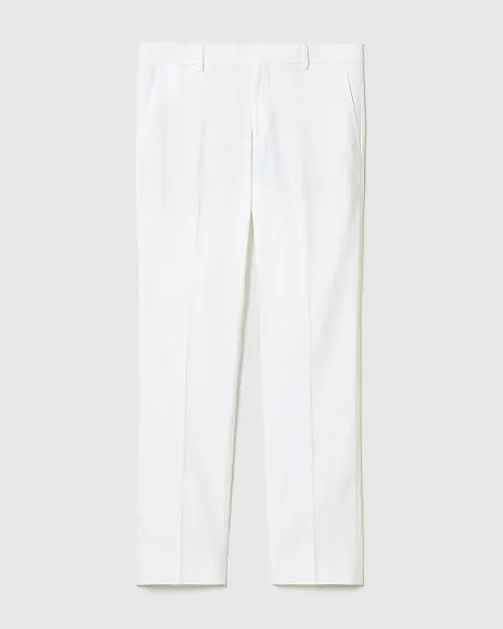 Tailored-Fit White Linen Pant
