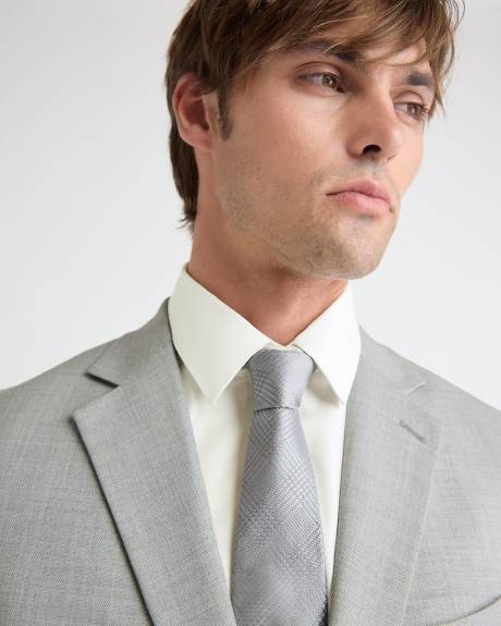 Silver Regular Textured Tie