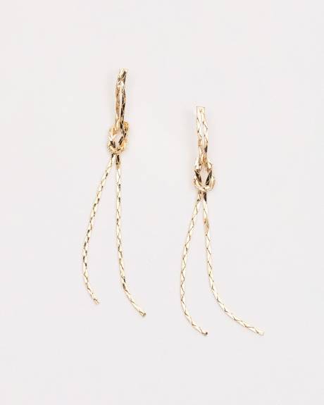 String Earrings with Knots