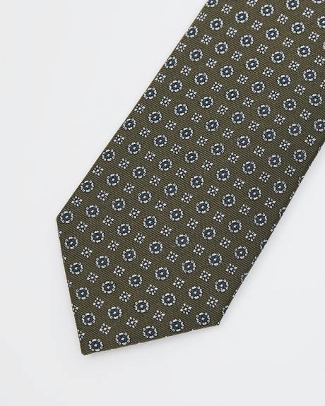 Regular Tie with Vintage Geometric Pattern