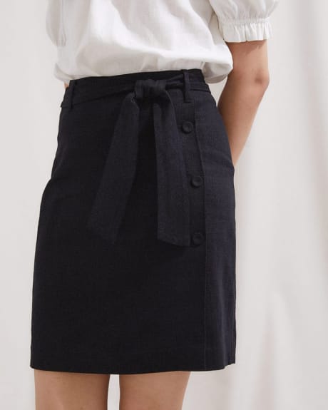 Linen High-Waisted Skirt