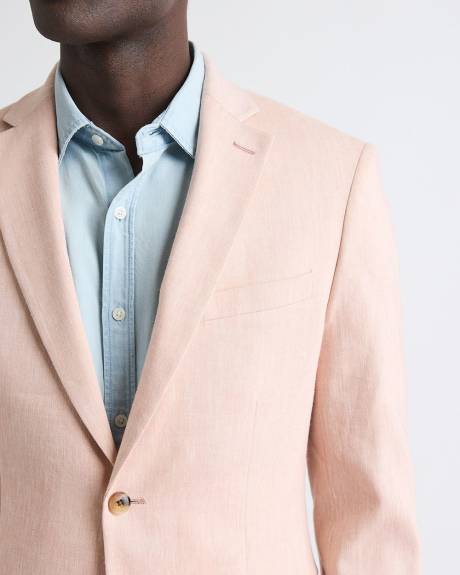 Slim-Fit Linen Suit Blazer