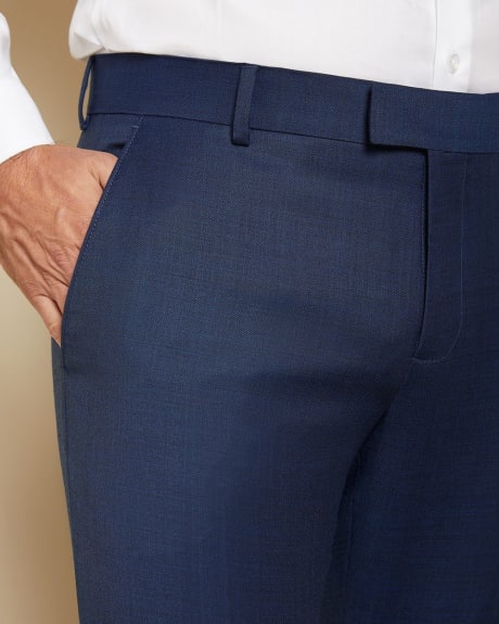 Pantalon de Complet Essentiel Coupe Ajustée en Mélange de Laine bleu - 34''