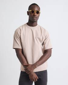 T-Shirt Ample à Manches Courtes et Col Rond