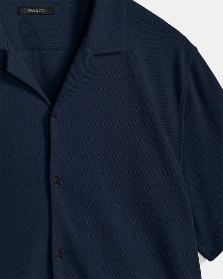 Tailored Fit Camp Collar Solid Shirt