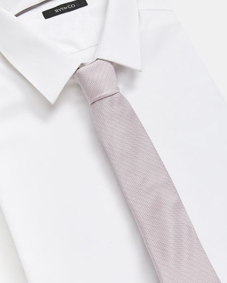 Skinny Light Pink Textured Tie