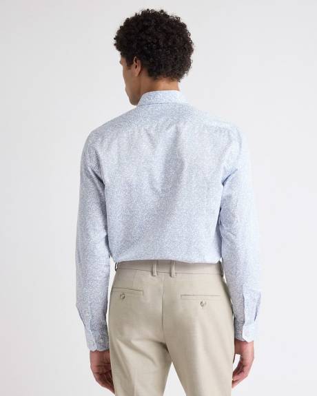 Chemise Habillée à Coupe Ajustée à Motif Floral