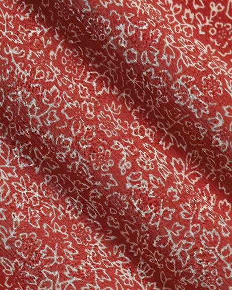 Short-Sleeve Chiffon Maxi Dress