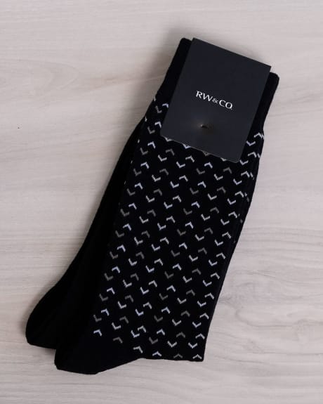 Black Dress Socks - 2 Pairs