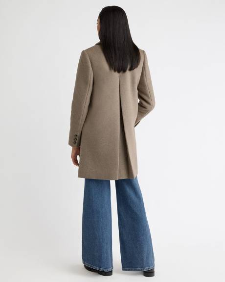 Wool-Blend Preppy Coat