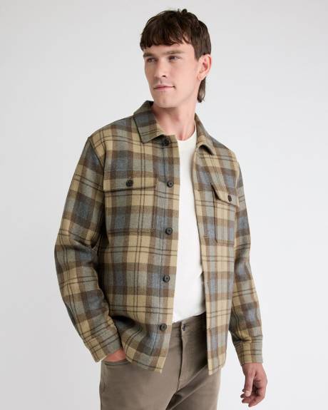 Plaid Wool Overshirt
