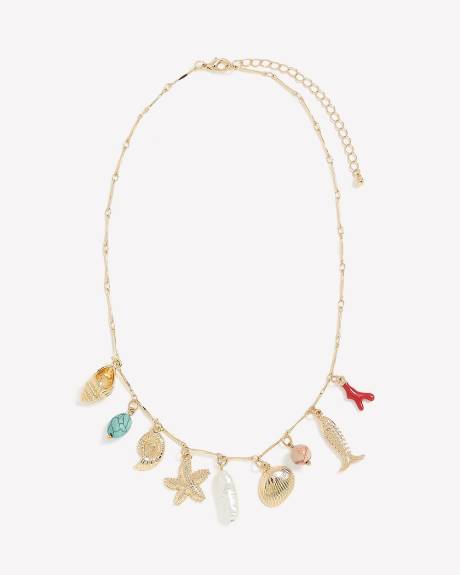 Short Necklace with Charms
