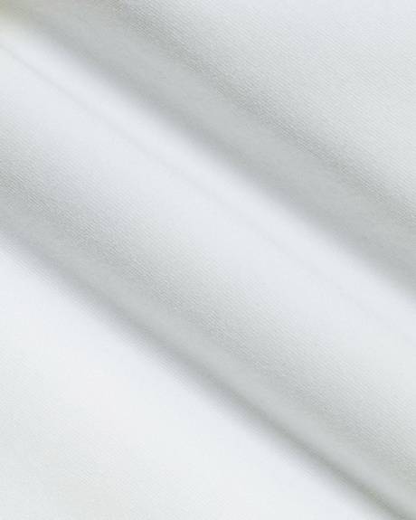 Haut &agrave; Col V et Manches Courtes Bouffantes