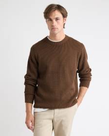 Cashmere-Blend Long-Sleeve Crew-Neck Sweater