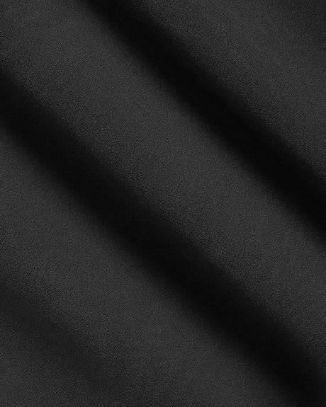 Blouse à Manches Très Courtes et Col Rond