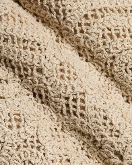 Jupe Droite Maxi en Tricot Crochet&eacute;