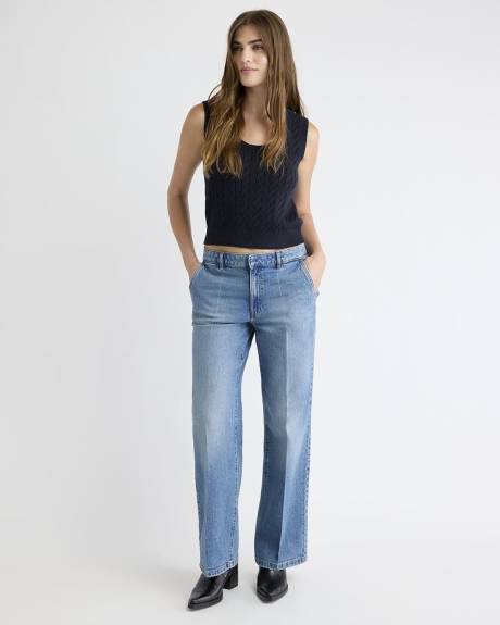 Cable-Stitch Merino-Blend Sweater Vest