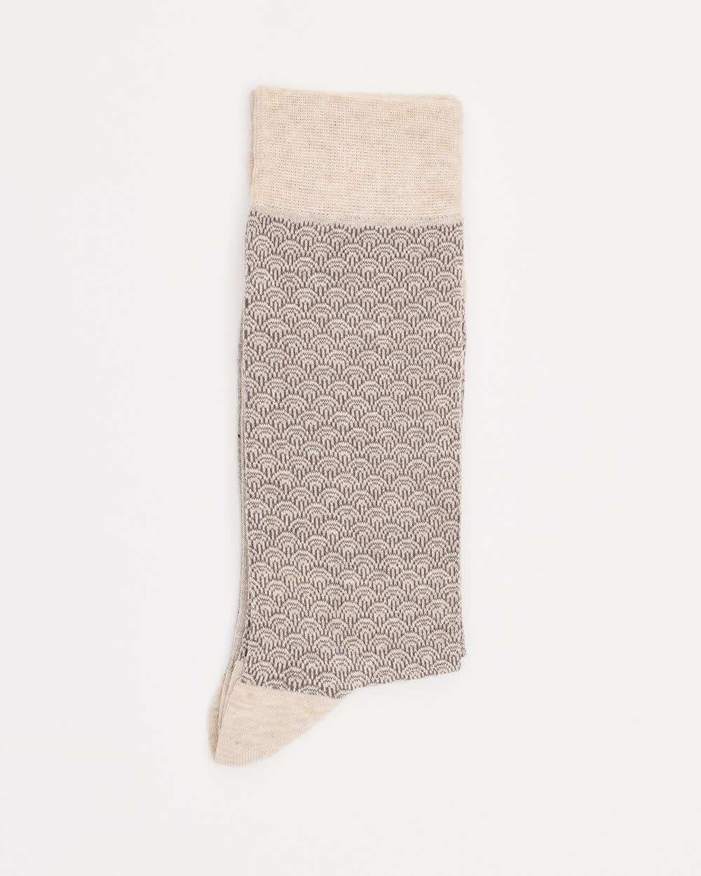 Dress Socks with Geometric Pattern