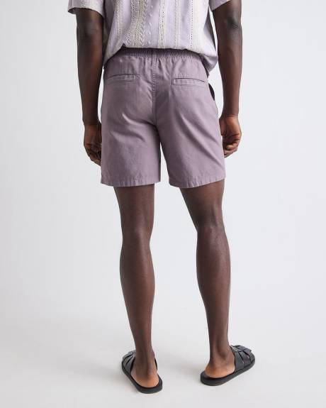 Cotton-Blend Short with Elastic Waistband