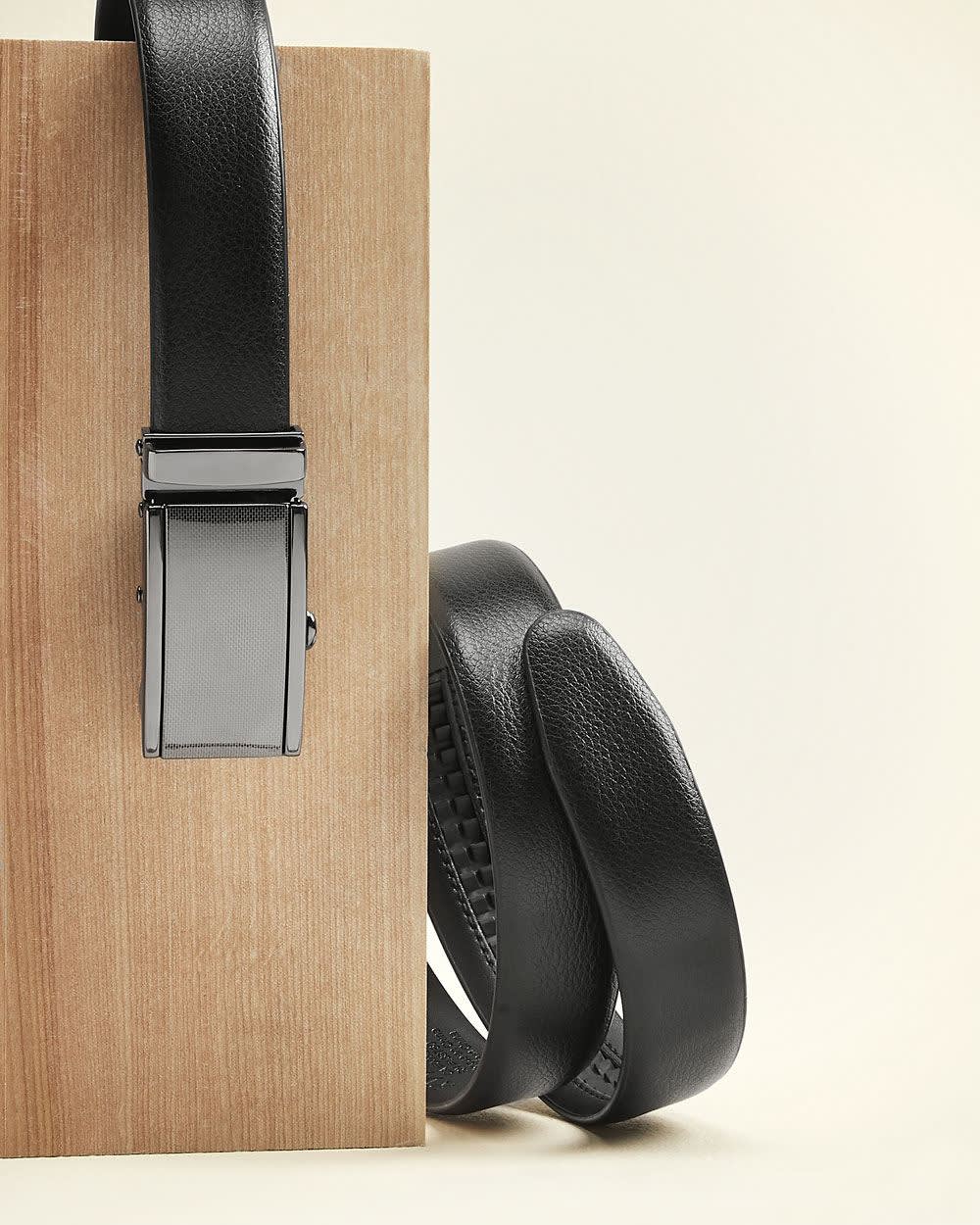 leather belt black