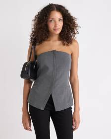 Sleeveless Bustier Blouse