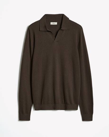 Pull à Manches Longues avec Col Johnny