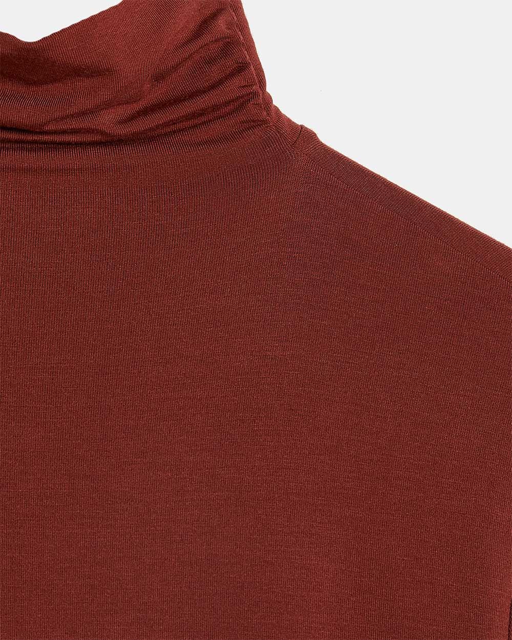 Long Sleeve Mock-Neck T-shirt