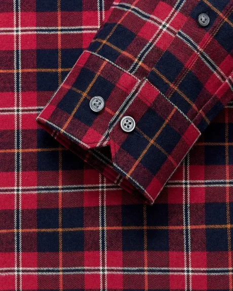 Regular Fit Red Flannel Checkered Shirt
