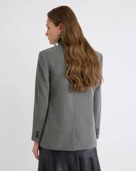 Relaxed-Fit One-Button Twill Blazer