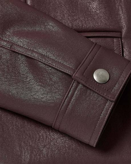 Short Faux Leather Jacket