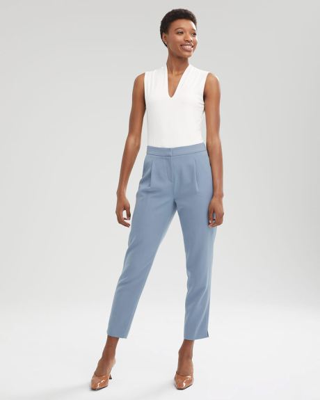 Blue Tapered Pant with Elastic Back