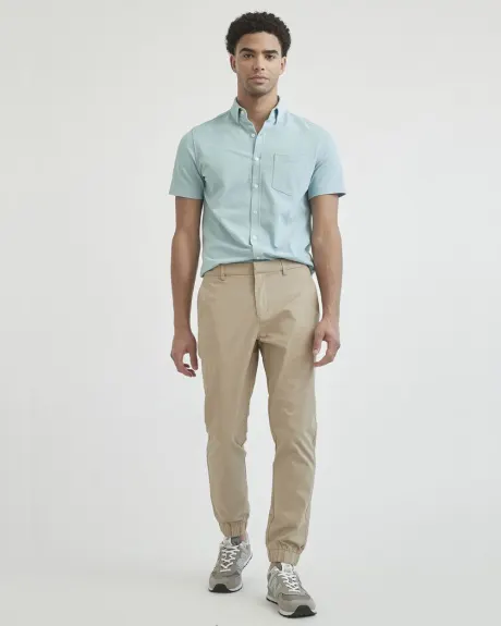 Two-Tone Short Sleeve Knit Shirt