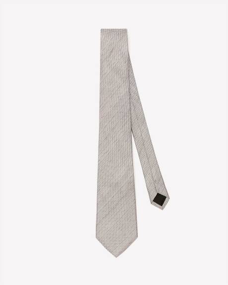 Wide Beige Textured Tie