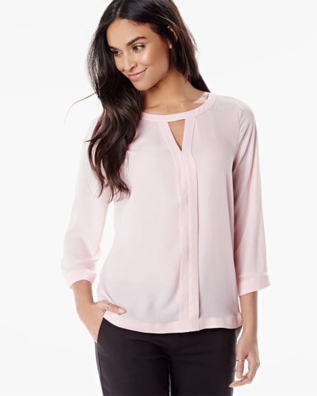 3/4 sleeve chiffon blouse | RW&CO.