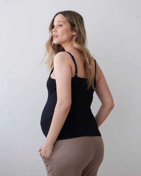 Seamless Scoop-Neck Nursing Cami - Thyme Maternity