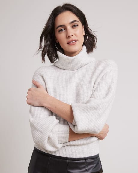 Merino-Blend Turtleneck Sweater