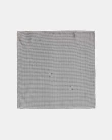 Grey Geo-Patterned Pocket Silk Square