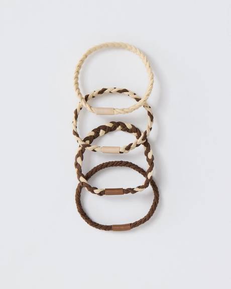 Braided Hair Elastics - Set of 4