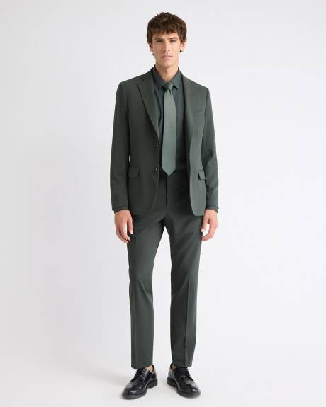Slim-Fit Dark Green Suit Pant