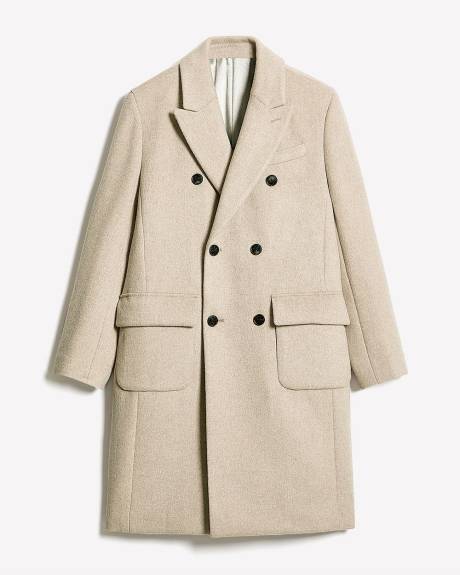 Classic Wool-Blend Coat with Tailored Collar