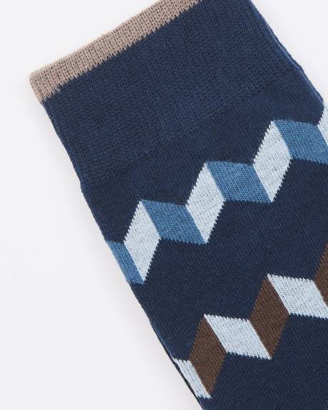 Geo Zigzag Socks