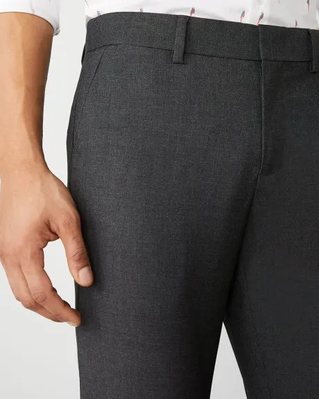 Pantalon de ville gris foncé chiné coupe ajustée - 34''