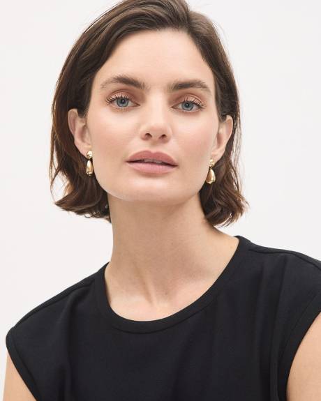 Earrings with Teardrop Pendants