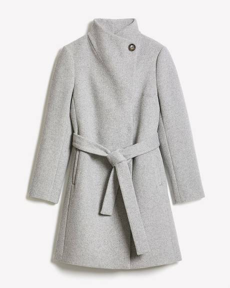 Wool-Blend Winter Coat with Polyfill Lining