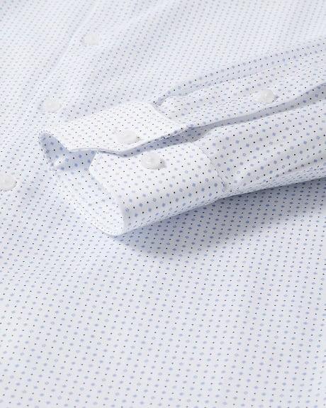 Chemise Habillée à Coupe Étroite à Micro Imprimé Géométrique