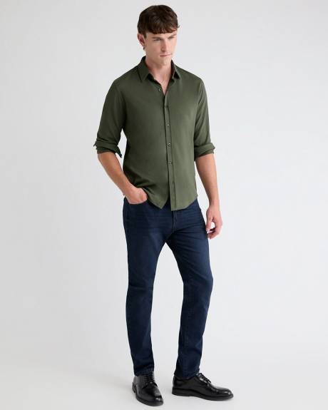 Long-Sleeve Piqué-Knit Shirt