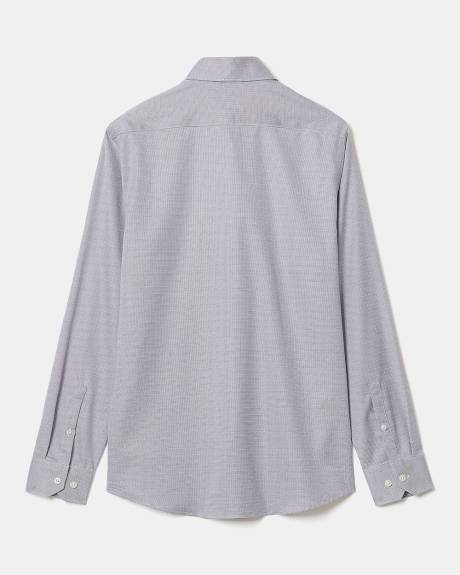 Chemise Habill&eacute;e &agrave; Coupe &Eacute;troite en Dobby &agrave; Deux Tons