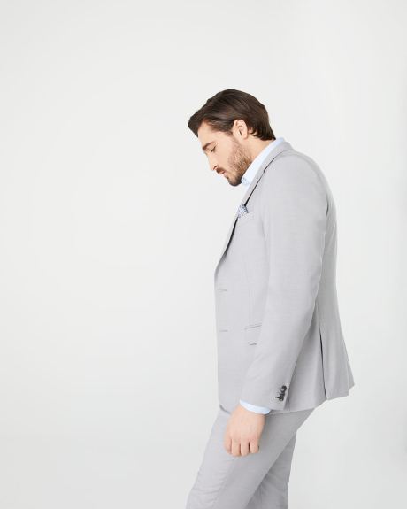 Essential Slim Fit stretch light heather grey suit Blazer