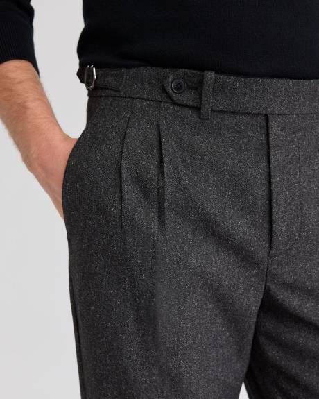 Tweed-Effect Tapered-Leg Pant