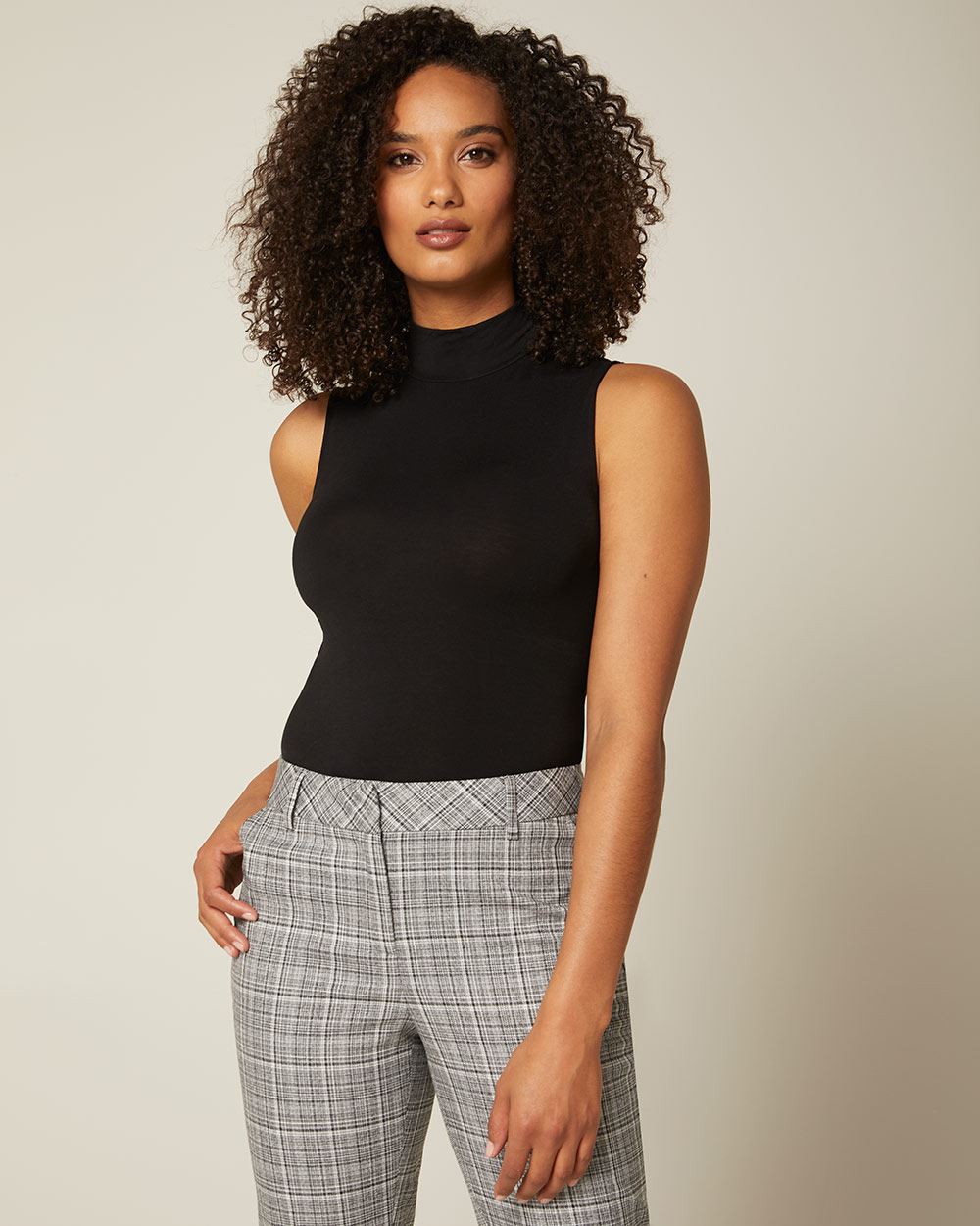 Sleeveless mockneck bodysuit RW&CO.